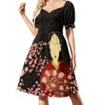 thumbnail image 1 of Vestido de manga corta Ume con flores de cerezo Ropa vestidos para mujer 2025 vestido suelto de mujer Vestido, 1 of 7