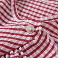thumbnail image 6 of Umfun Toddler Girls 2 Piece Outfits, Gingham Ruffle Sleeveless Top + Wide Leg Pants Set, Cute Summer Wear, 6 of 9