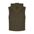 thumbnail image 4 of Oplxuo Women's Quilted Puffer Vest with Hood, Lightweight Outerwear Sleeveless Winter Padded Gilet Jacket Coat with Pockets, 4 of 5