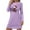 Purple, variant on Fengactive Christmas Nightgown for Women 2025 Funny Printed Casual Round Neck Loose Long Sleeve Sleepwear