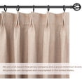 thumbnail image 2 of DriftAway 100% Blackout Pinch Pleat Faux Linen Textured Window Curtains for Living Room 52 inch Wide by 84 Inch Long for Bedroom Full Light Blocking Drapes Back Tab 2 Panels Dark Linen, 2 of 5