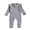 Gray, variant on Fesfesfes Newborn Baby Bodysuit Boys Girls Zipper Long Sleeve Knitted Romper Jumpsuit Outfits Summer Saving Sale