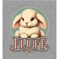 thumbnail image 6 of Fluff Bunny Women's Heather Gray Crew Neck Short Sleeve Crop Tee-XL, 6 of 7
