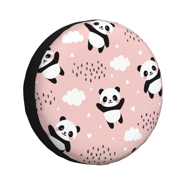 Fotbe Panda Funda de Llanta de Repuesto con Estampado, Engrosada, Ajuste Universal para Jeep, Remolque, RV, SUV, Camión-16 inch