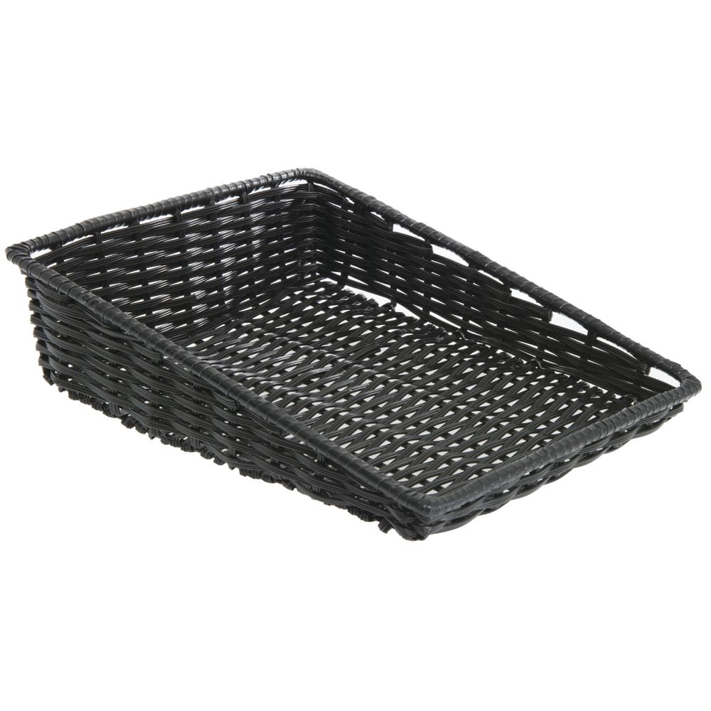 HUBERT® Black Tapered Storage Basket - 15 1/2"L x 18"D x 1 1/2" to 5"H