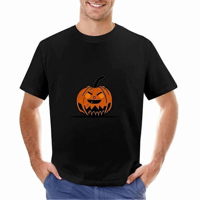 Cute Pumpkin T-shirt Halloween T-shirt Cartoon T-shirt Retro Halloween Kid's shirt