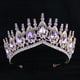thumbnail image 1 of Zhuge Tiara de boda para novia, diadema de princesa, corona nupcial, joyería para el cabello con diamantes de imitación de cristal, decoración para novia, cumpleaños, graduación, boda (púrpura), 1 of 4