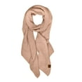 thumbnail image 2 of C.C Women's Boucle Knit Bias Cut Whipstitched Edged Long Scarf Wrap, Rose, 2 of 4