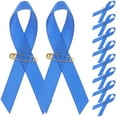 thumbnail image 1 of EeaseCA 100pcs Gratitude Ribbon Brooch Decals Charity Encouragement Ribbon Brooch Creative Pin, 1 of 8
