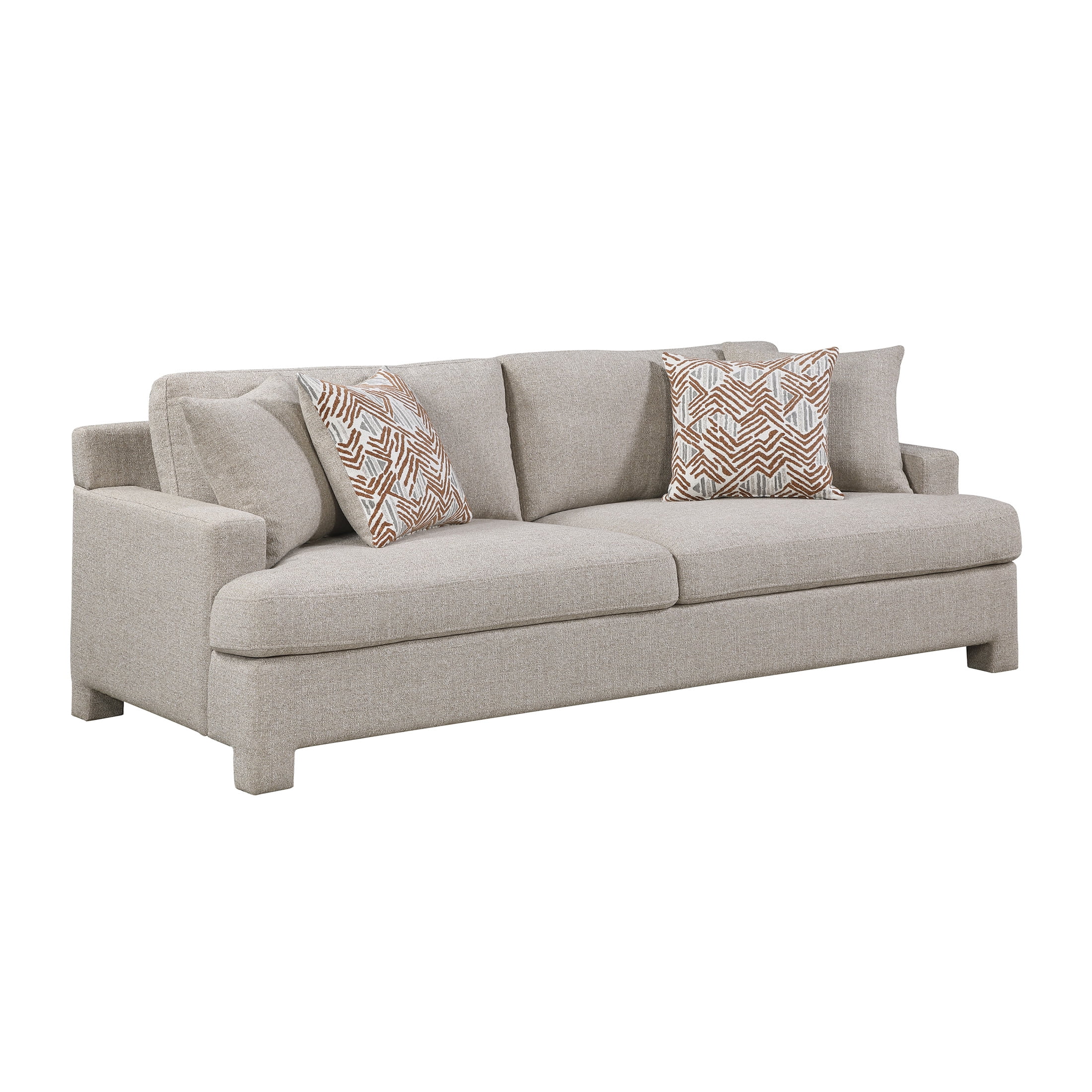 OakvillePark Luxora Chenille Sofa with 2 Pillows, Taupe