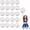 Mixed Silver, variant on 20 Pcs Cheerleading poms,pom poms Cheerleading with Finger Holes Metallic Foil Cheer Pom Pomsfor Dance, Matches, Team Spirit Sports (Mixed Blue)
