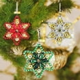 thumbnail image 2 of Santa Land Stars Of Christmas - Three Ornaments 3.5 Inch, Glass - Beaded 21R1080, 2 of 5