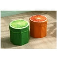 thumbnail image 3 of EeaseCA Creative Fruit Folding Storage Organizer Ottoman Stool Footstool Seat Storage Box Size Small (Orange), 3 of 8
