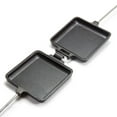 thumbnail image 3 of Petromax Sandwich Pie Iron, Hinged Cast Iron for Campfire Cooking, Wooden Handles, 28.5 inches long, 3 of 7