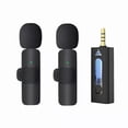 thumbnail image 2 of K35 Microphone Cravate Sans Fil Prise Ronde 3,5 mm Réduction Automatique du Bruit Micro à Revers pour Enregistrement de Caméra, 2 of 7