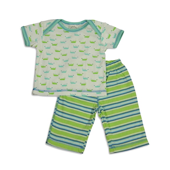 Cloud Mine - Baby Boys Short Sleeve Dog Pant Set 24687-6Months (aqua)