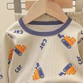 thumbnail image 6 of TOWED22 Fall Winter Outfit Infant Toddler 2Pcs Long Sleeve Graphic Pullover Top Round Neck Jogger Pants Cozy Clothes(Light Gray,1-2 Y), 6 of 6