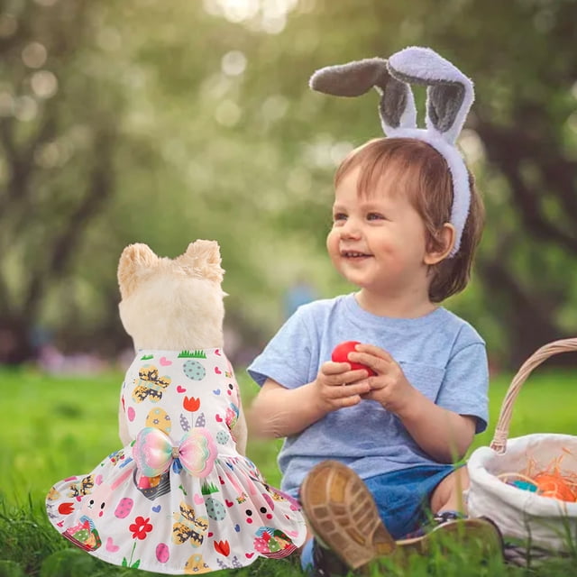 Decoraciones de Pascua, adornos de Pascua, regalos de Pascua, ropa para perros de Pascua, ropa linda de verano para mascotas de Pascua, ropa de Pascua