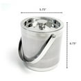 thumbnail image 3 of Lexi Home Etched Stainless Steel Double Wall Ice Bucket, 2L (67.5oz), 3 of 5