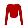 thumbnail image 4 of IROINNID Pullover Sweater for Women Sexy Long Sleeve Sweetheart Neck Slim Fit Solid Knit Cropped Pullover Twist Front Sweater,Red, 4 of 8