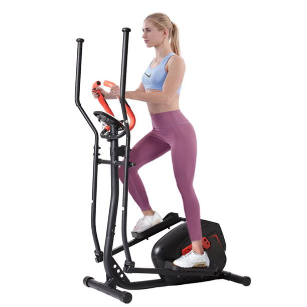 Eliptical Trainer Exercise Machine Magnetic Smooth Quiet Driven Pulse Rate Grips 