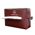 thumbnail image 3 of Caja de pañuelos de cuero para el coche, parasol, respaldo del asiento, bolsa colgante, accesorios para Mercedes Benz Clase B/C/E/S AMG C200L GLC GLE CLA W211, 3 of 5