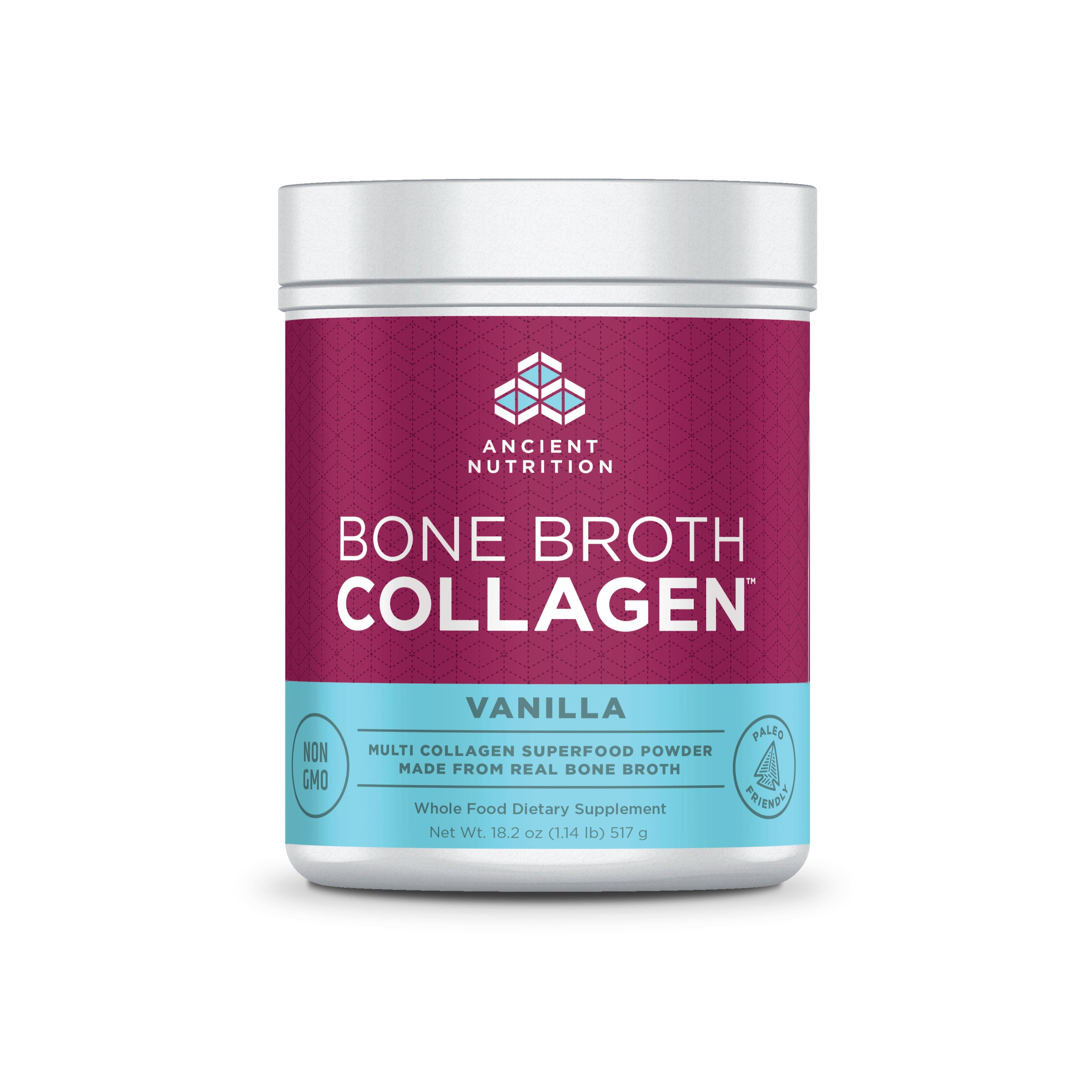 Ancient Nutrition, Bone Broth Collagen, Vanilla, 30 Servings Walmart