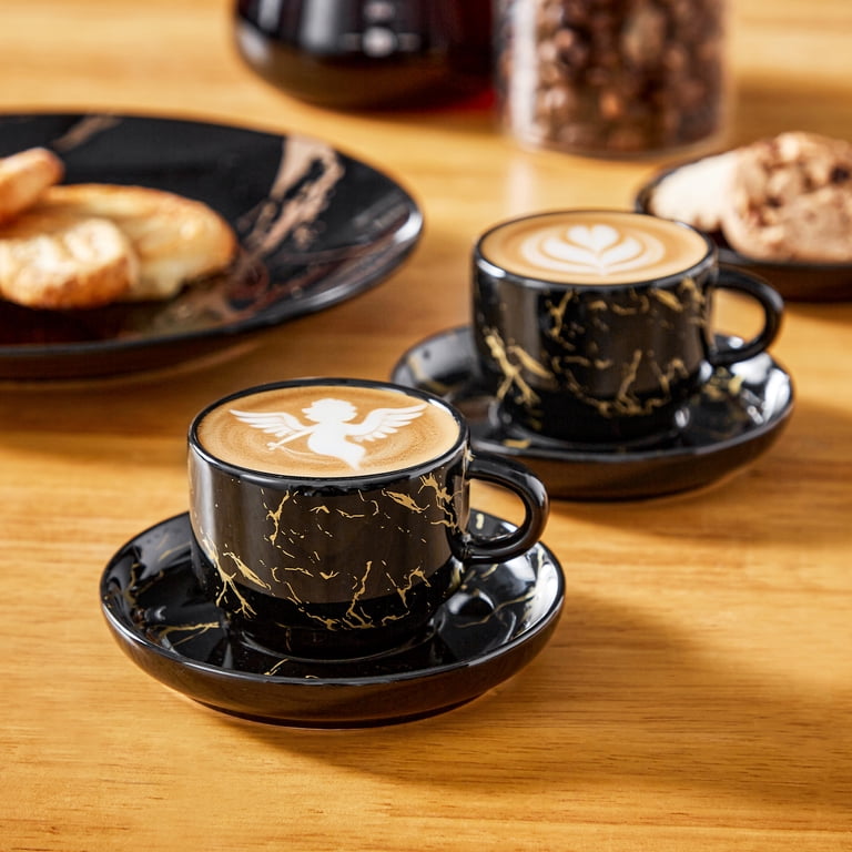 Vancasso 2.5 oz Coffee Mug Sets of 6, Stackable Espresso Cups with