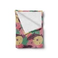 thumbnail image 2 of Aquatic Soft Flannel Fleece Throw Blanket, Dolphins Underwater Bubbles Colorful Ocean Sea Illustration, Cozy Plush for Indoor and Outdoor Use, 50" x 60", Jade Green Dried Rose, by Ambesonne, 2 of 6