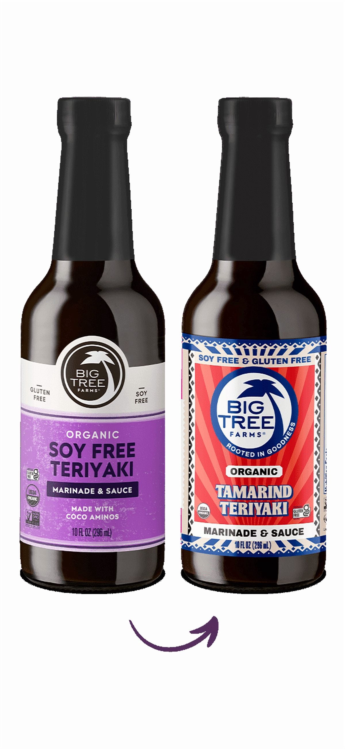 (Pack of 6), Big Tree Farms Organic Soy-Free Teriyaki, 10 fl oz