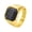 Gold-Black, variant on Gemstone Rings for Men Square Signet Band Personalized Stainless Steel Gem Everyday Cool Vintage Statement Dainty Classic Jewelry Silver-Red Size 10