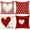 Red, variant on Valentines Day Pillow Covers 18 x 18 inch Set of 4 for Valentines Decor Red Black Stripes Love Heart I Love You Valentines Day Throw Pillows Decorative Cushion Cases Valentine Decorations