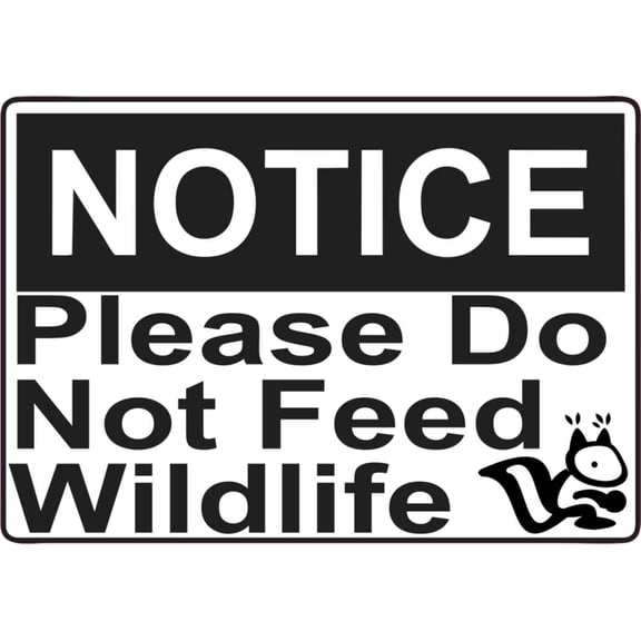 5inx3.5in Squirrel Notice Please Do Not Feed Wildlife Magnet Magnetic Sign