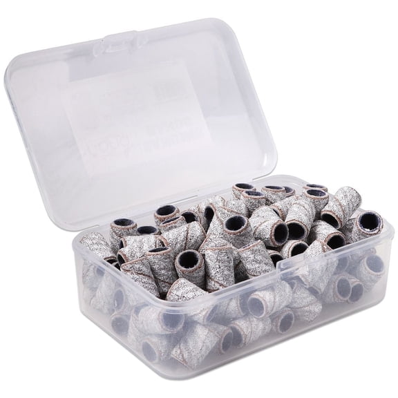 PANA Sanding Band Files for Mandrel Nail Drill Bits - 100pcs per box (80 Grit, Zebra)