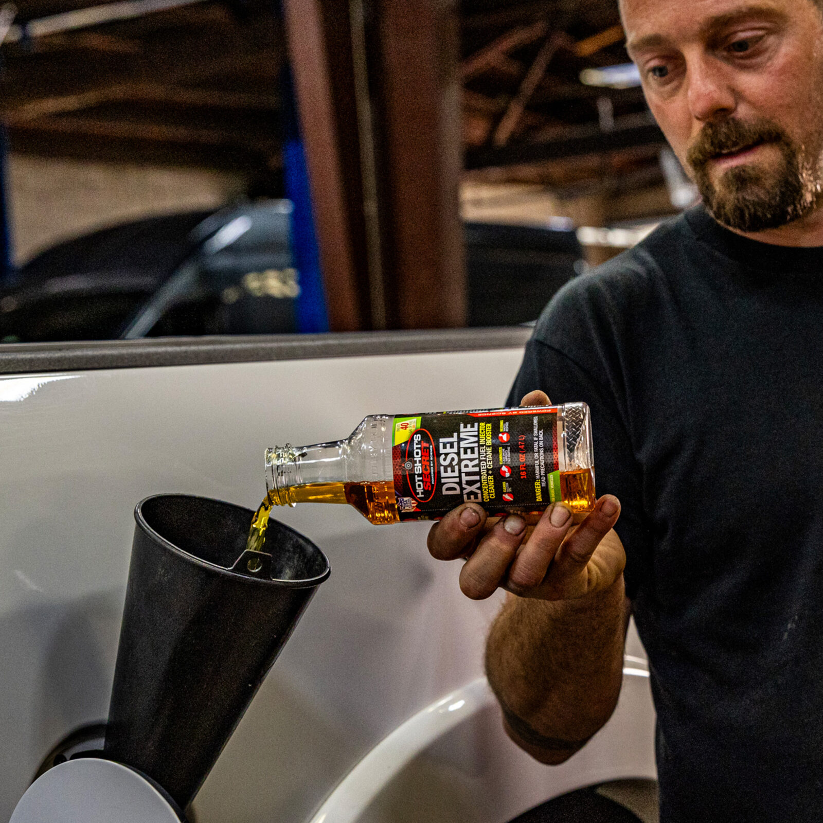 Hot Shot's Secret Diesel Extreme Fuel Additive, 16 oz for Diesel engines.