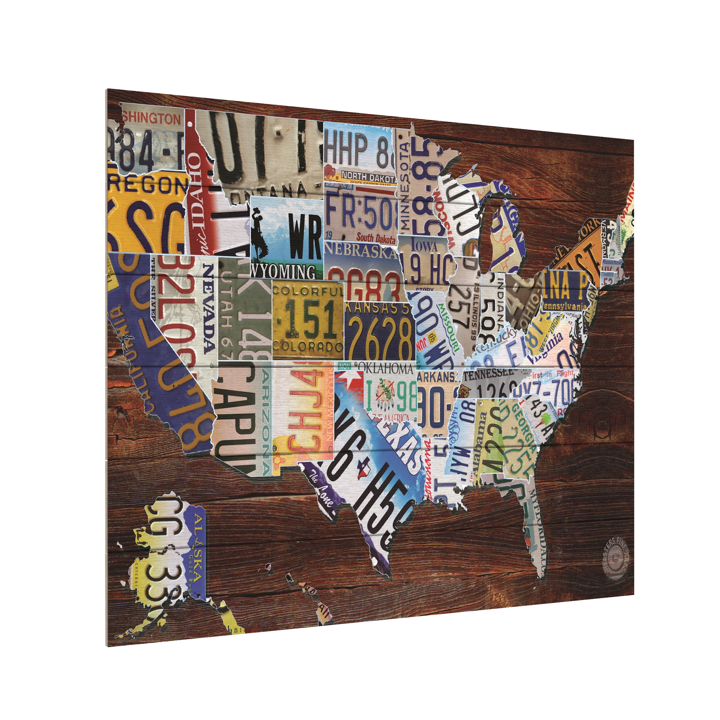 LICENSE PLATE MAP OF THE US UNITED STATES USA TRAVEL oil paintings canvas  art Prints Wall Art For Living Room Bedroom Decor - AliExpress