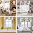thumbnail image 5 of Kitchen Cafe Valance Curtain for Small Windows,Summer Camping RV Green Leaves Rod Pocket Short Valances,42x12in, 5 of 9
