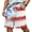 White, variant on JULMCOMO American Flag Men's Shorts Drawstring Red White Blue Loose Stars Stripes Summer Shorts for Independence Day with Pockets Dark Blue 2XL