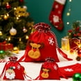 thumbnail image 7 of Coollooc Christmas Gifts Bags,Christmas Candy Bag, Cute Xmas Gifts Bags, Fabric Gifts Bags Drawstring, Christmas Tote Bags with Handles, Fabric Wrapping Gifts Bags(A), 7 of 7