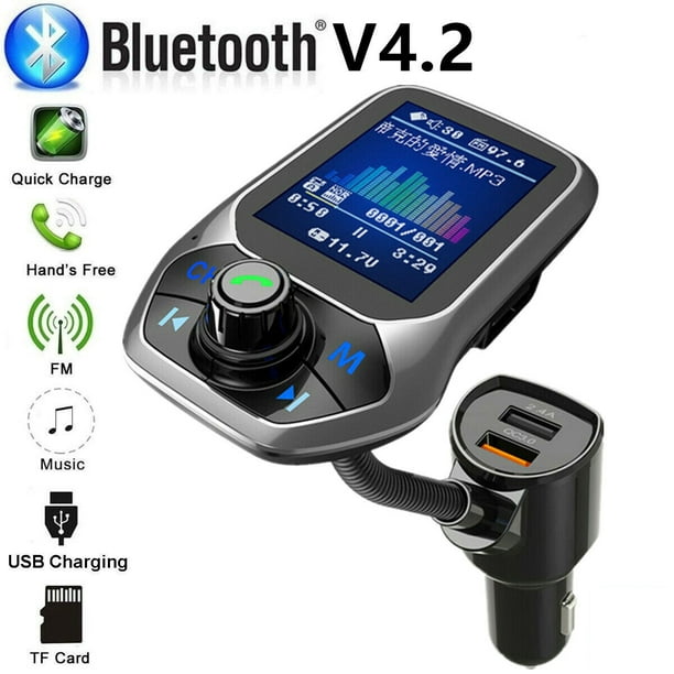 Bluetooth Voiture FM Émetteur MP3 Lecteur Mains Libres Adaptateur Radio USB Chargeur