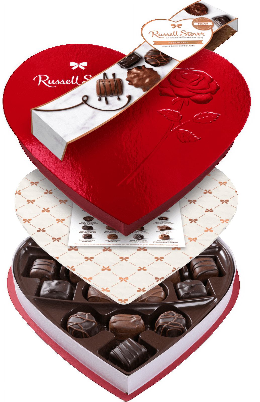 Russell Stover Valentine's Day Puppy Heart Assorted Milk & Dark