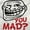 White, variant on Troll Face You Mad Trollface Meme Sweatshirt for Men or Women Brisco Brands S
