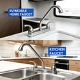 thumbnail image 3 of RV Kitchen Sink Faucet, High Arc 360° Rotation Spout Camper Kitchen Faucet, 2 Handles 8 inch Centerset for Campers, Motorhomes, Travel Trailers, Chrome, 3 of 9