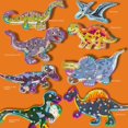 thumbnail image 5 of Rompecabezas de madera, mesa de juguetes de dinosaurios, suministros de rompecabezas de letras y números portátiles, 5 of 5