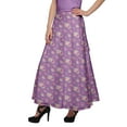 thumbnail image 3 of Moomaya Jupe Longue en Rayonne Imprimée pour Femmes Grande Taille Jupe Maxi à Taille Nouée, 3 of 6