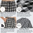 thumbnail image 4 of LNFINTDO Mens Flannel Pajama Sets Plaid Cotton Pajamas Pjs Set Button Down Soft Warm Lounge Sleepwear Tops & Pjs Pants, Grey Plaid, Medium, 4 of 7