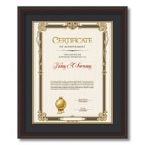 ArtToFrames 18x14 inch Diploma Frame - Framed in Traditional Cherry with Steps with Black and Gold Mats, Comes with Regular Plexi Glass and Sawtooth Hanger for Wall Hanging (D-4165-18x14)