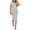 White, variant on CHUMUD Summer Dresses for Women V-Neck Short Sleeve Ribbed Midi Dress, Bodycon Sheath Striped Dress Casual