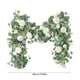 thumbnail image 3 of Guirnalda artificial de 1,8 m con flores | Guirnalda de rosas blancas, guirnalda floral, decoración de centro de mesa, camino de mesa, fiesta de bodas, decoración de eventos, flores, 3 of 9