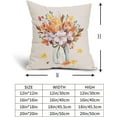 thumbnail image 4 of Autumn Fall Leaves Floral Pillow Covers 20X20 in Orange Maple Leaf Vase Couch Pillow Cases Pink Flower Thanksgiving Decorative Throw Pillows Set of 2 Rustic Home Decor for Room Couch Porch Patio, 4 of 6
